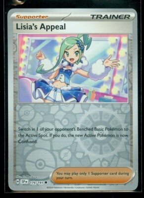 Pokemon LISIA'S APPEAL 179/191 - Surging Sparks - Rev Holo - MINT