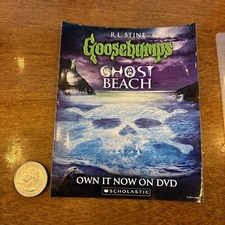 Goosebumps Ghost Beach Lot of2 - Sticker 5x4   with Bonus Free Flag Sticker