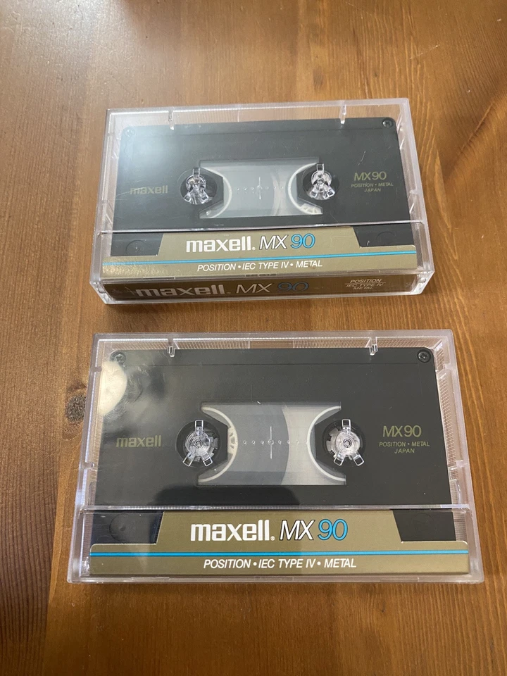 2 Maxell MX90 Metal Bias Cassette Tapes Type IV Open Box Blank | eBay