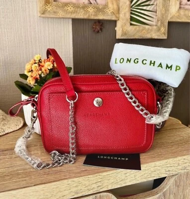 Sac Crossbody Bandoulière Longchamp rouge Neuf - Photo 1/4
