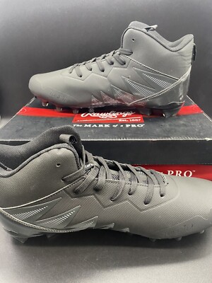 Rawlings Outpost MID Football Cleats Charcoal Cleats Mens Size 10.5 (160726)