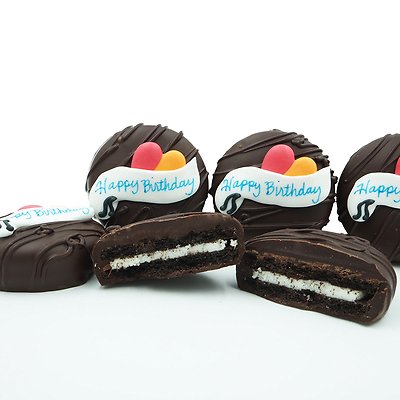 Philadelphia Candies Dark Chocolate Covered OREO  Cookies, Happy Birthday Gift
