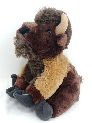 Fiesta 10'' Sitting Bison Plush Doll Seated Brown Buffalo Stuffed Animal A49275