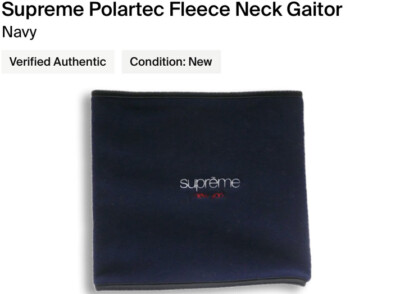 Supreme Polartec Fleece Neck Gaiter/Navy!FW16!!100% Authentic