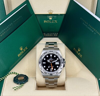 Unworn Rolex Explorer II, 42mm, Black, 226570, dated 2025