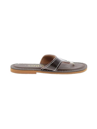 KINO Brown Leather Slide Sandals Women main image 4