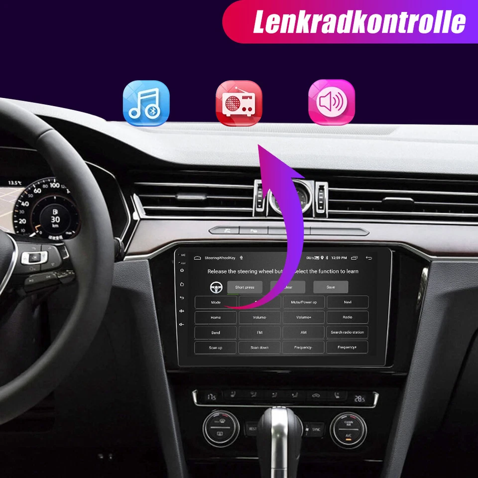 9" Android 13 Autoradio Für Jeep Renegade 2015-2024 mit GPS Navi WIFI RDS Kamera - Bild 3 von 4