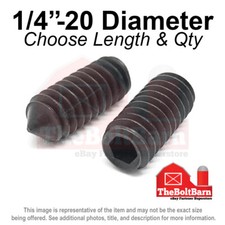 14-20 Alloy Cone Point Allen Socket Set Screw Coarse Black Oxide Pick Size
