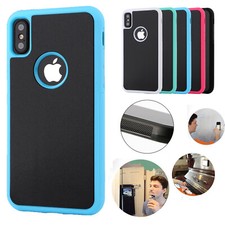 F iPhone 13 12 11 14 15 Pro Max XR 7 8+ Anti-Gravity Nano Suction Sticky Case