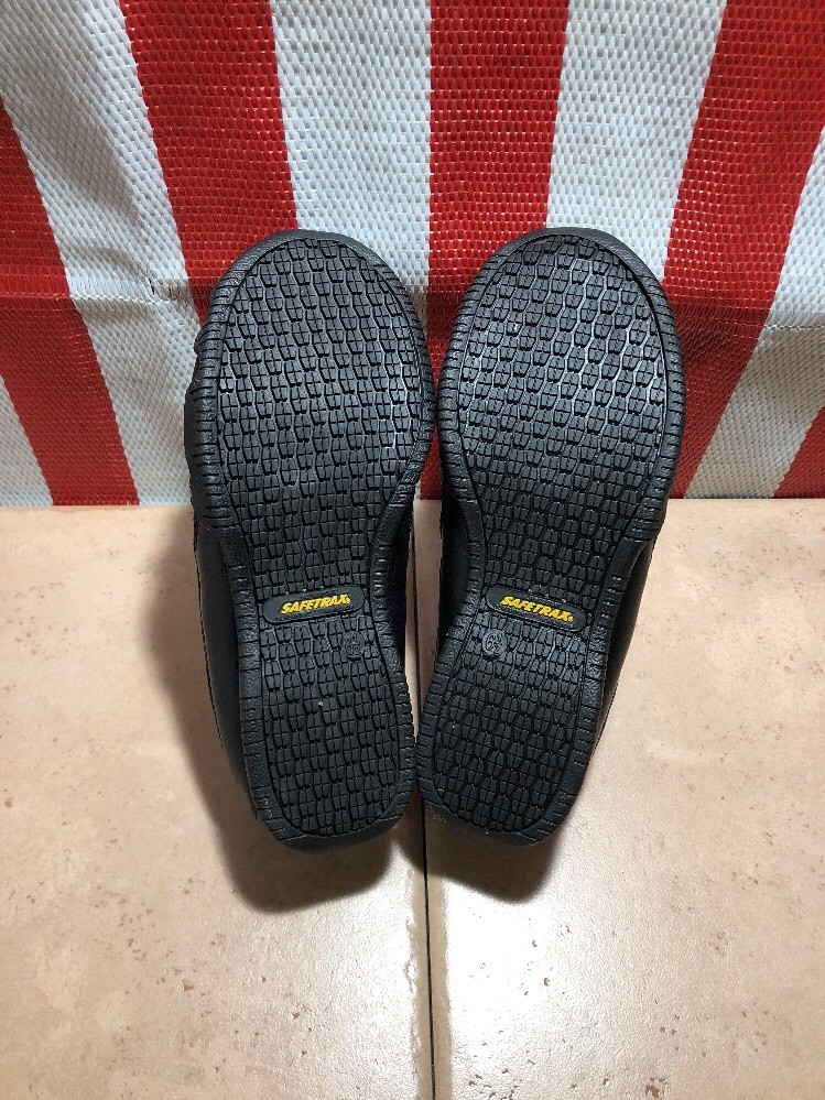 PANTOFOLA D’ORO Scarpe antiscivolo Safetrax in pelle nero giallo taglia US 6 5