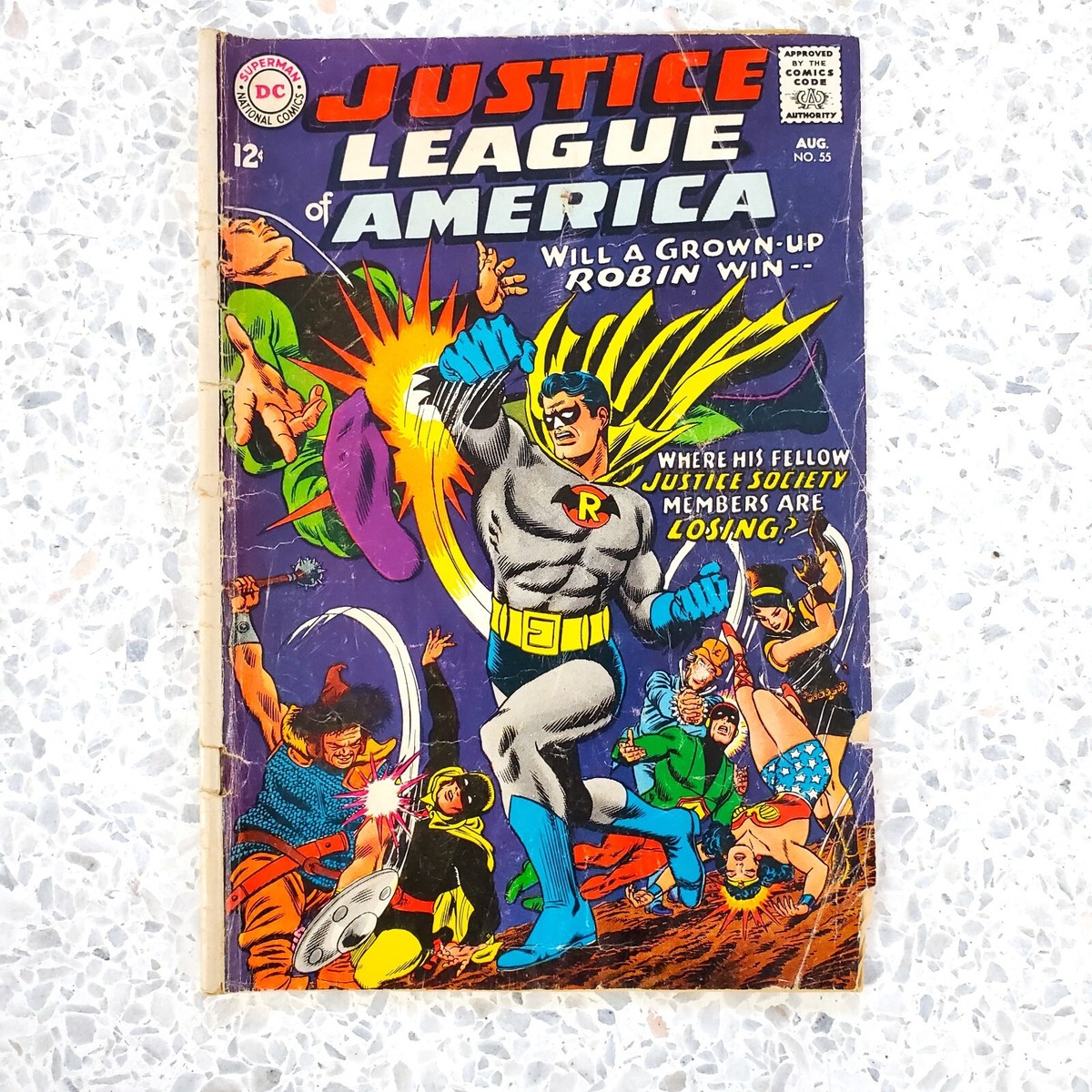 DC Justice League of America #55 1967 Comic Book - Robin Batman