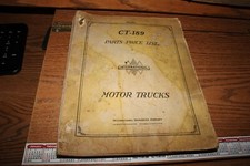 1944 Dealer No. CT-189  Parts Price List Motor Trucks International Harvester