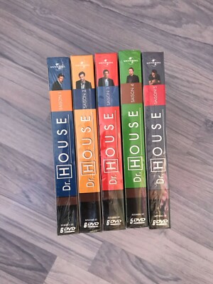 Lot 5 coffrets DVDs série Dr House Saisons 1 à 5 neufs 