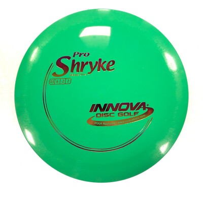 DISC GOLF INNOVA PRO SHRYKE DISTANCE DRIVER ACCURATE 164g GREEN W/ FADE FOIL