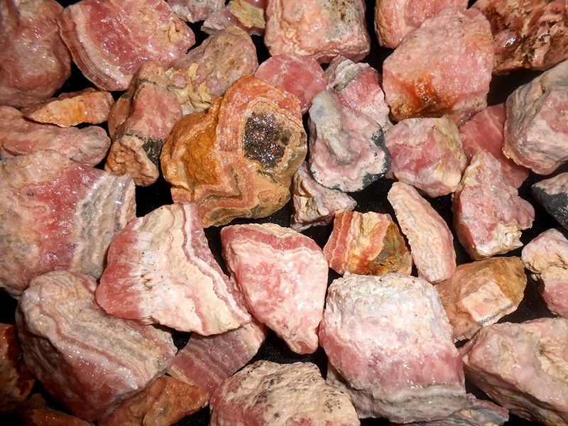 Rock Tumbler Gem Refill Kit Genuine Argentina Banded Pink Rhodochrosite 4 oz SEE