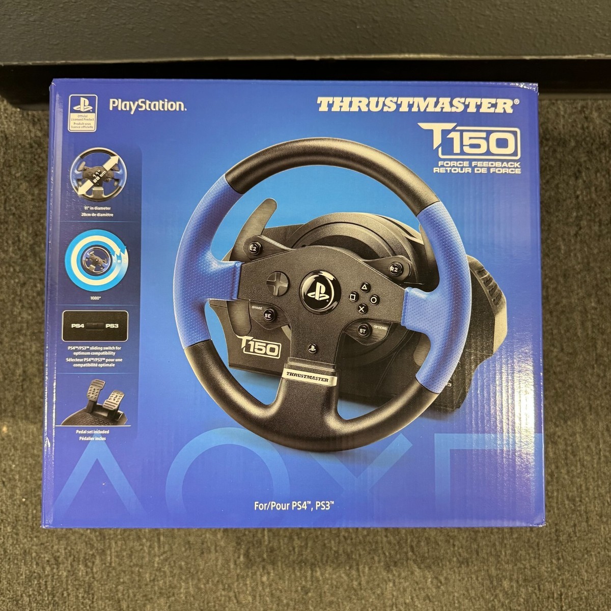 Thrustmaster T150 Force Feedback Racing Wheel * Sony Playstation 3