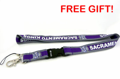 SACRAMENTO KINGS LANYARD KEYCHAIN - BADGE ID - PLUS FREE GIFT WITH PURCHASE! 