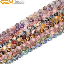 Twist Faceted Natural Stone Tiger Eye Fluorit...
