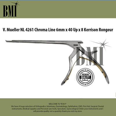 V. Mueller NL 4261 Chroma Line 6mm x 40 Up x 8 Kerrison Rongeur
