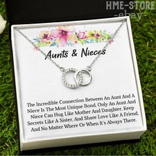 Aunt and Niece Necklace Pair Circles Birthday Gift For Aunt Niece Bond Connect