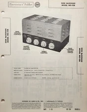 SAMS PHOTOFACT SERVICE MANUAL 190-8 DON MCGOHAN MG-10B