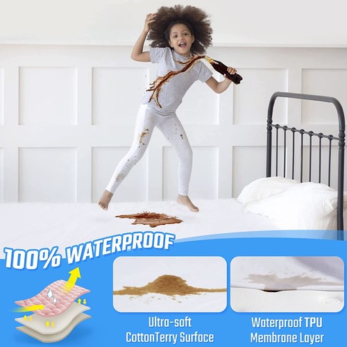 NEW Mattress Protector Bed Matress Waterproof Single/ King /Queen/ Double/ BC/LS - Picture 7 of 20