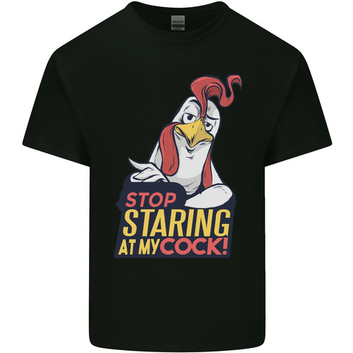 Stop Staring at My Cock Funny Rude Mens Cotton T-Shirt Tee Top