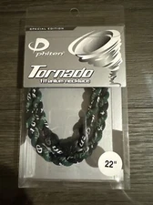 Phiten Necklace Special Edition Tornado Titanium Necklace 22" Black Forest Green