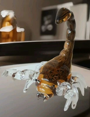 HANDGEFERTIGT Statua in vetro scorpione statua scultura stile Murano vetro cristallo arte del vetro decorazione cancro