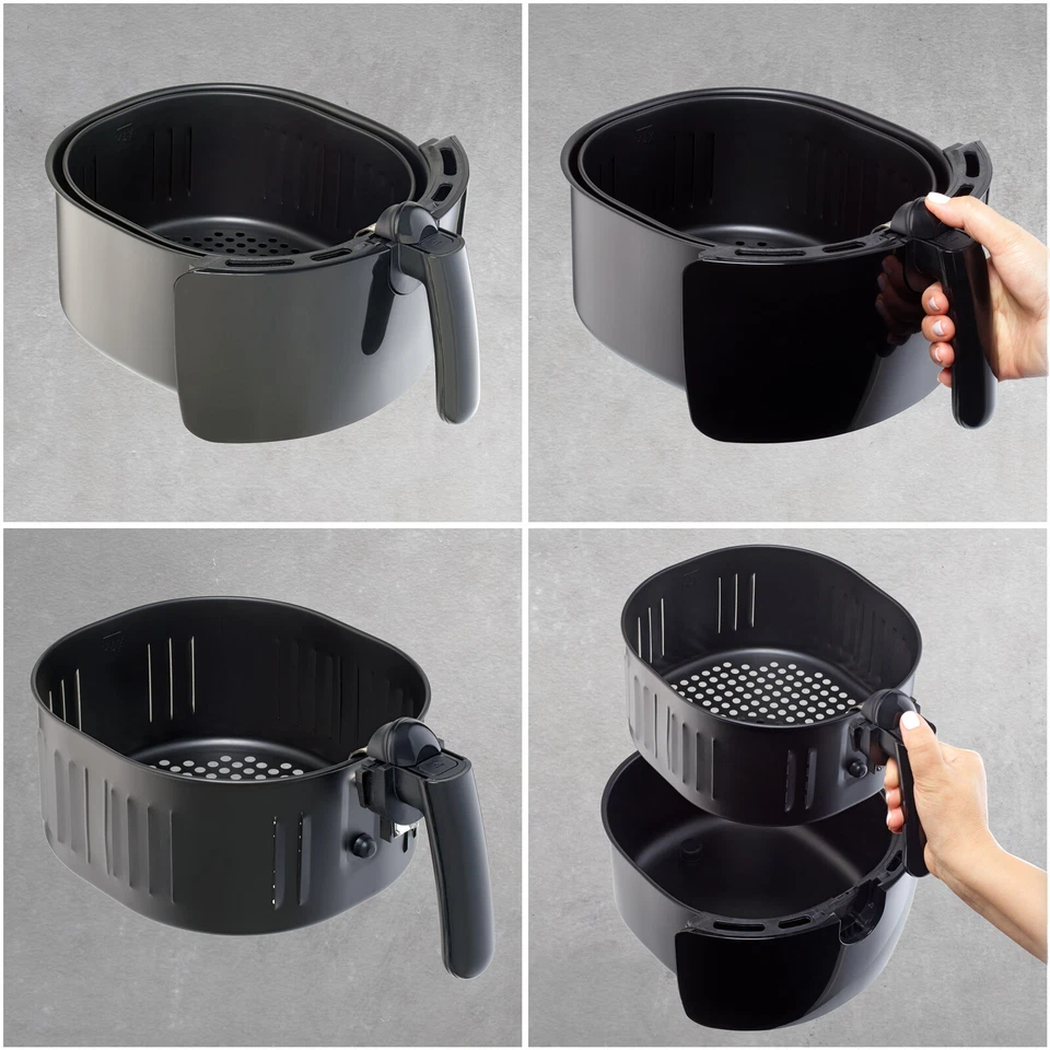 Heißluftfritteuse XXL Fritteuse 6,5 L Touch-Display 1850W Gratis Rezeptheft 9in1 - Bild 4 von 4