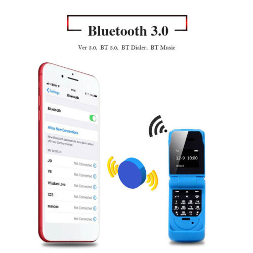 Cellphone Blue Micro USB 32MB 64MB Flip Mobile Phone BT For Shopping For Eld Fit - Picture 5 of 7
