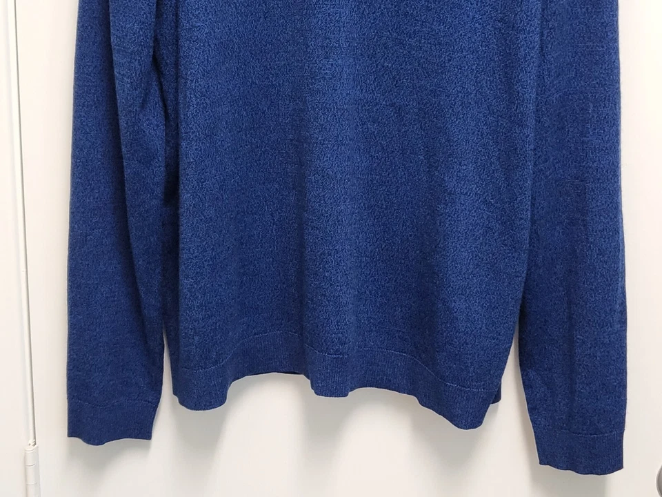 Apt 9 Mens Sweater Merino Wool Blend XXL Pullover Seriously Soft Heathered Blue - Image 3 of 4