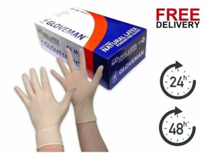 Stretch LATEX Handschuhe puderfrei G1 Premium Polymer beschichtet 100 200 500 1000 3000