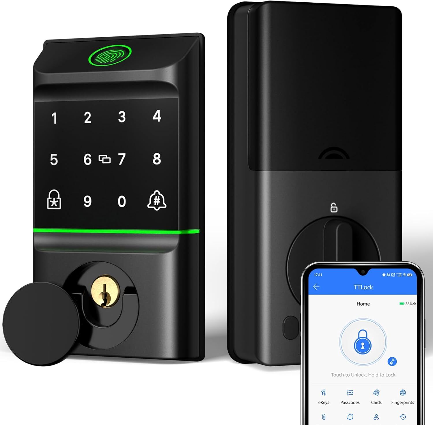 Smart Keyless Entry Door Lock with Keypad and App Control for Front Door  