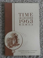 "TIME IN CHICAGO 1963 N.A.W.C.C." CLOCK SHOW CATALOG SOUVENIR BOOKLET MINTY