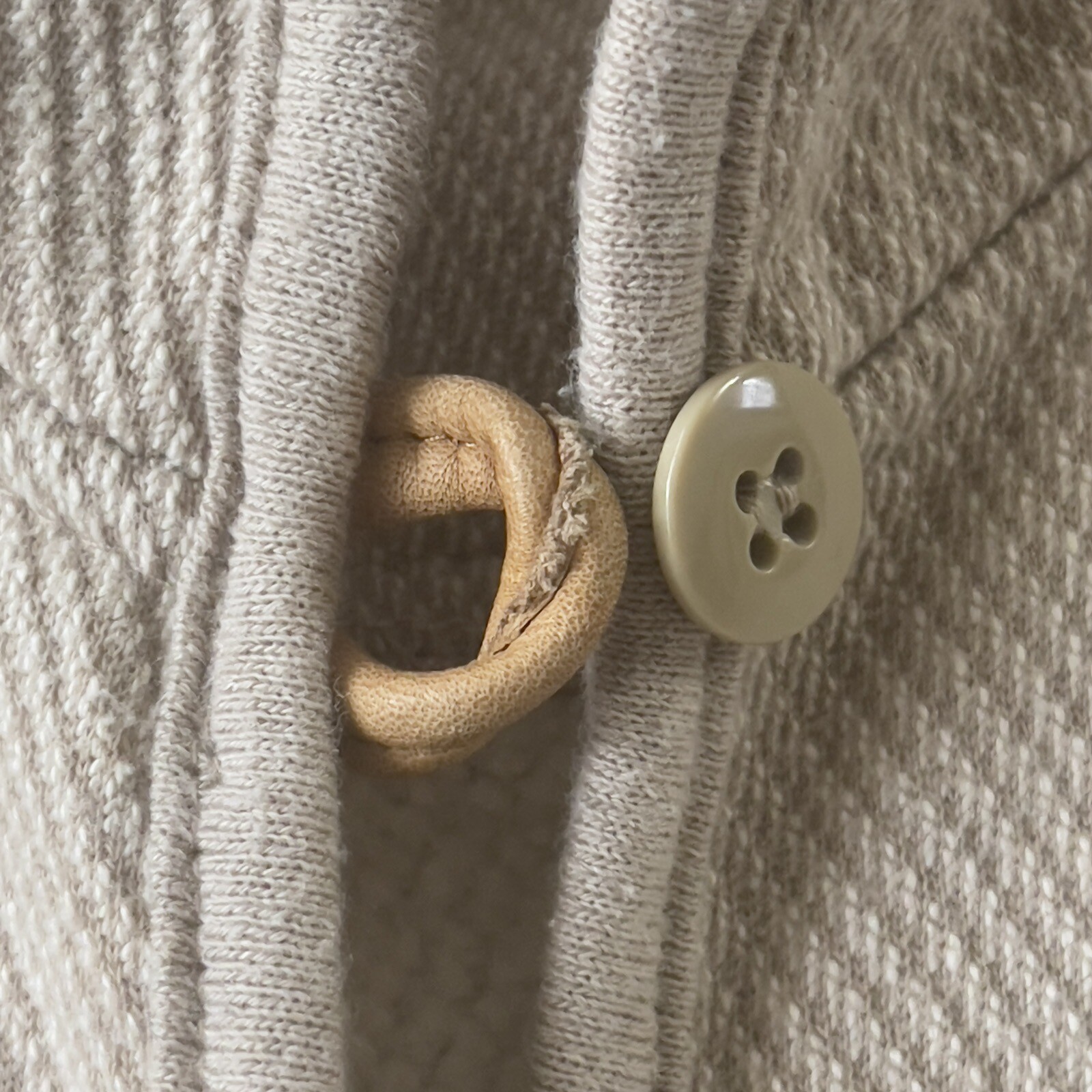 Orvis Leather Trim Button Down Jacket Sweater Lea… - image 4