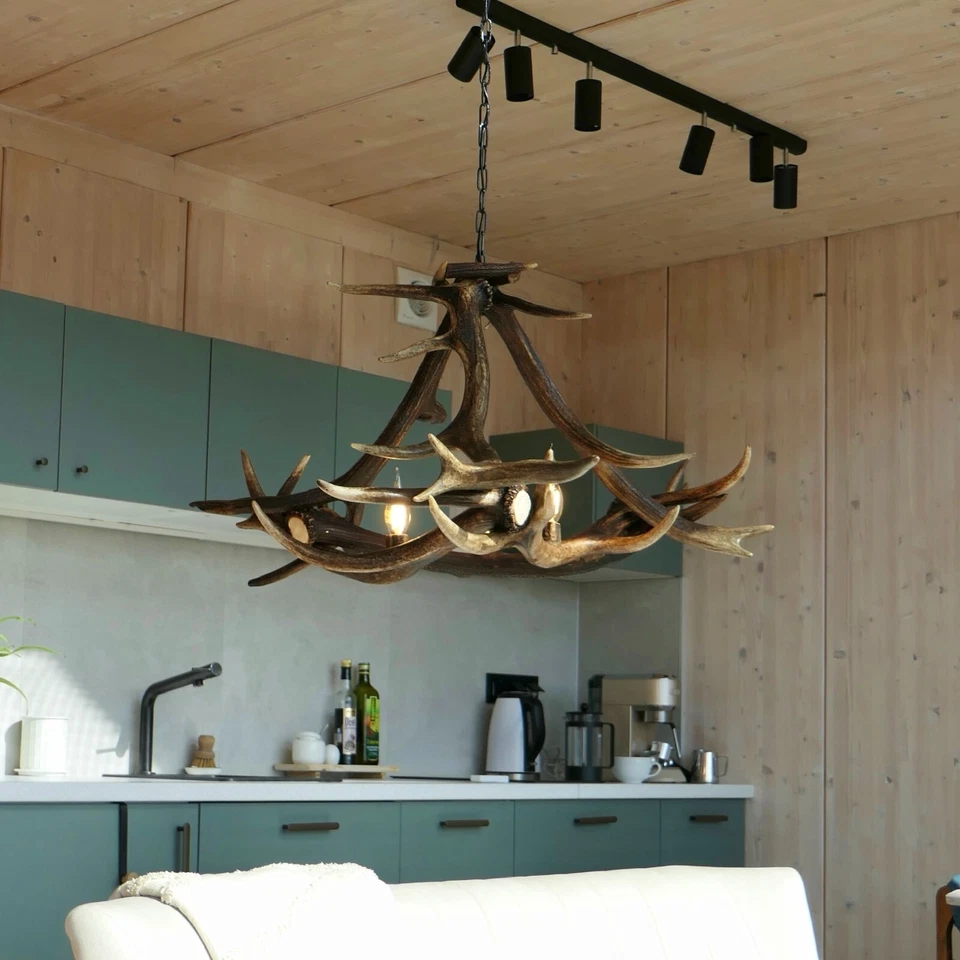 Modern Antler Triangle Chandelier - Image 2 of 4