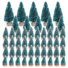 50 STÜCKE Miniatur KüNstliche Weihnachten  Kleine Schnee Frost BäUme Ki9236
