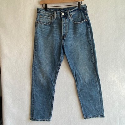 Levi's 501 Original Cropped Women's Jeans 31x26 (Measures 32x25) Blue It's True