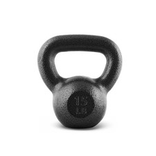 Cast Iron Kettlebell - Coated, Multiple Weights, Singles  Sets for Strength Tra