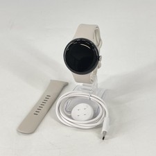 Google Pixel Watch 3 45mm Silver Aluminum GPS w/ Porcelain Sport - Excellent