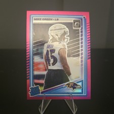 Panini Donruss Optic Mike Green Ravens #250 Rated Rookie Pink Prizm