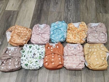 Mama Koala Lot of 10 Reusable Cloth Diapers-10 Inserts One Size Unisex 
