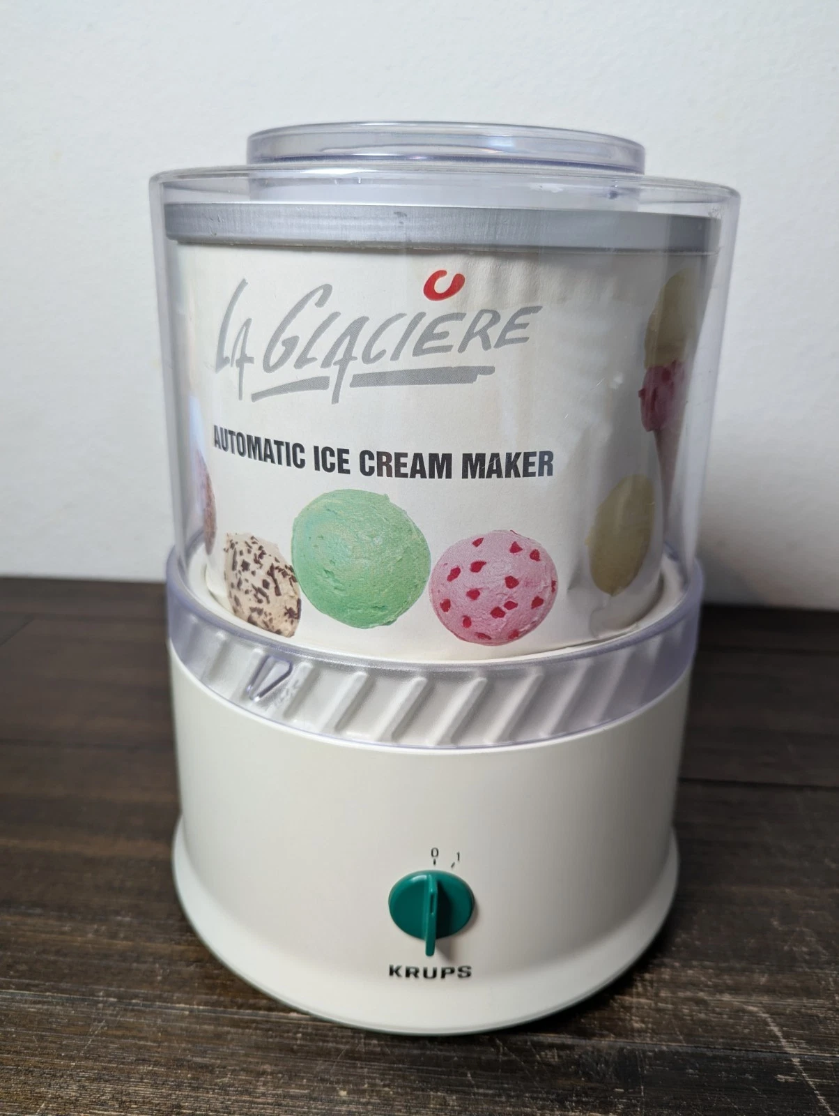 Krups La Glaciere 1 Qt Auto Ice Cream Maker Model 337 Vintage Tested VGC