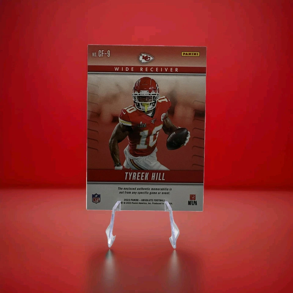 Tyreek Hill 2023 Panini Absolute #CF-9 Championship Fabric Jersey NFL Chiefs - Image 2 of 2