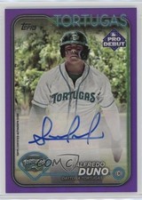 2024 Topps Pro Debut Purple Foil Auto /299 Alfredo Duno #PD-102 Auto 1f5h