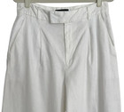 NWT! BR BANANA REPUBLIC WHITE IVORY WIDE LEG HIGH RISE PLEATED PANTS TROUSERS 8 — photo 6