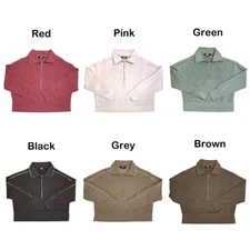 Member's Mark Women's Sandwash Half-Zip Pullover, Long Sleeve, Mock Collar