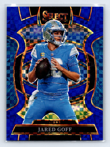 Jared Goff 2025 Panini Select Concourse Level Blue Prizm /249 Lions NFL #69
