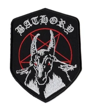 Bathory Patch | Baphomet Sabbatical Goat Pentagram Swedish Black Metal Band Logo